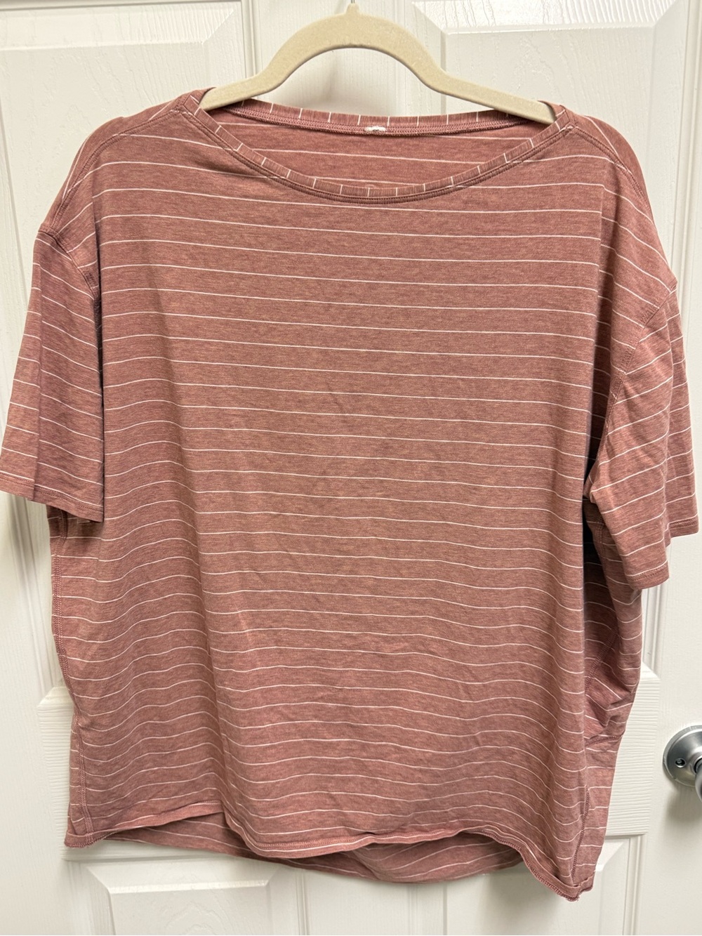 Lululemon Striped Short-Sleeve Tee in Dusty Rose - Picture 2 of 9